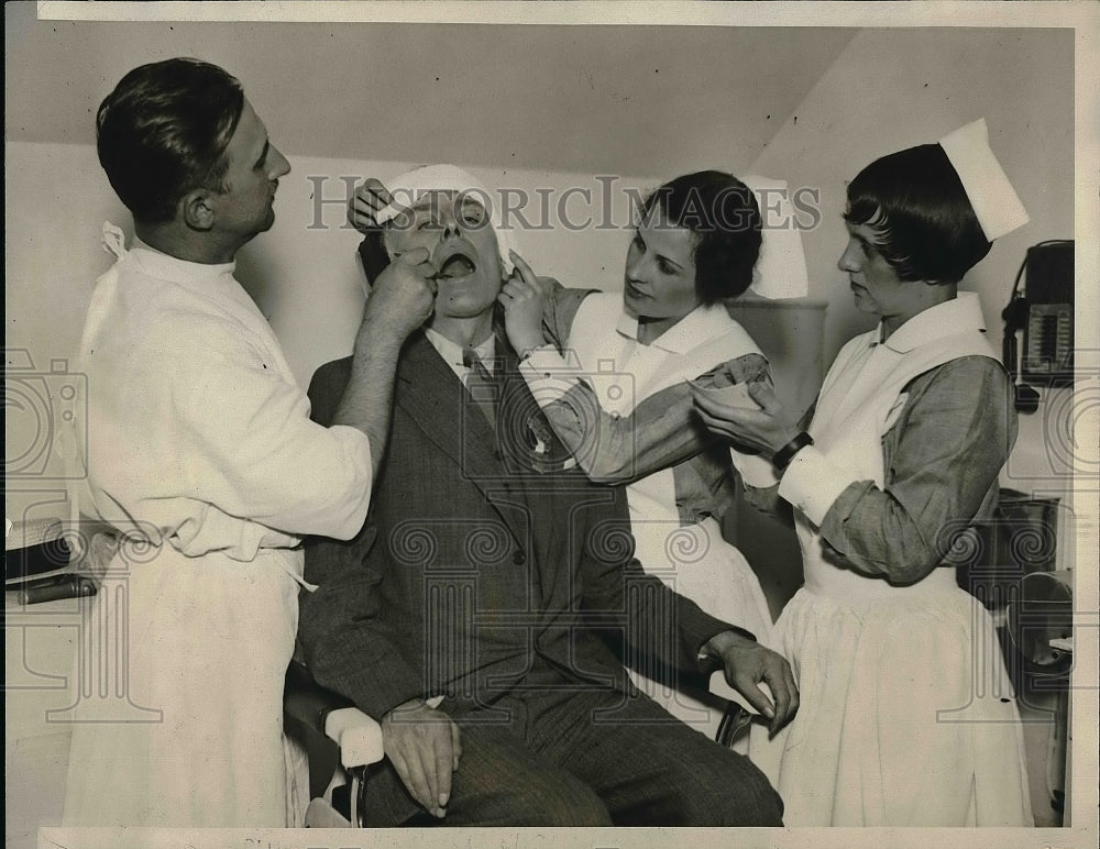 1932 First Patient Dr. J.H. Chivers William hanrahan Vivian Kintzler - Historic Images