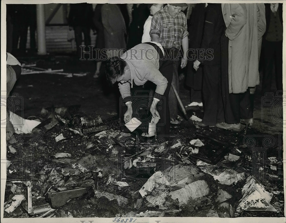 1940 Debris Of Religious Sect Home After Fire That Followed Shooting - Historic Images