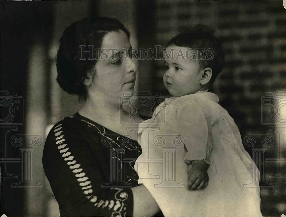 1924 Madame Steen wife of Counselor and baby Madeleine  - Historic Images