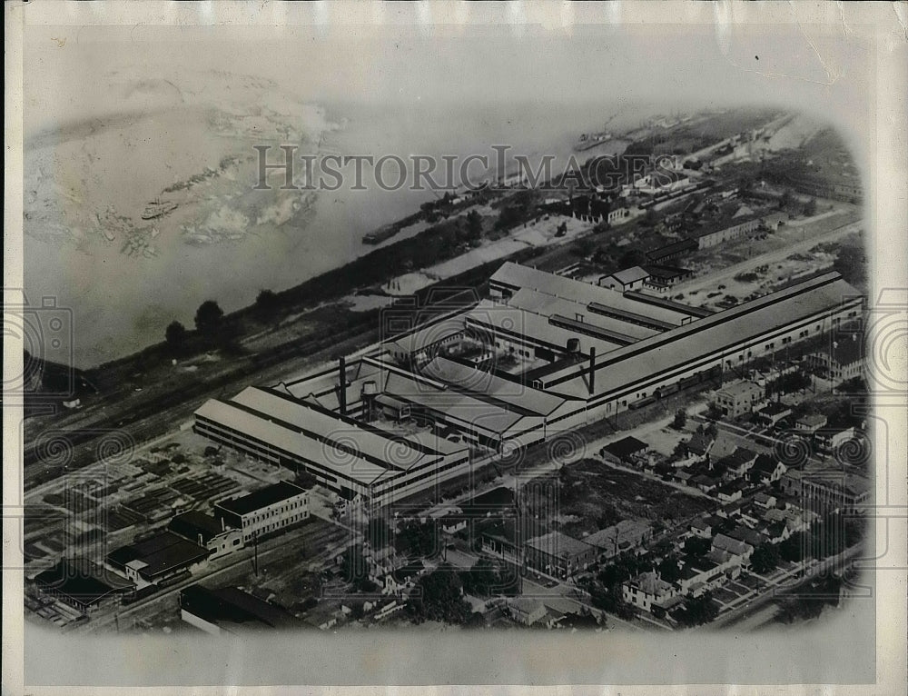 1934 Arial photo of the West Virgina Mill  - Historic Images