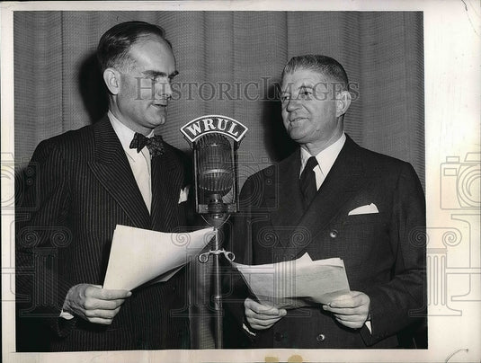 1945 Press Photo High Baillie, President, United Press Opens "Freedom" Series - Historic Images