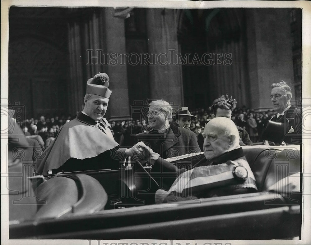 1939 Bishop Stephen Donahue and Michael Lavel at Cathedral - Historic Images