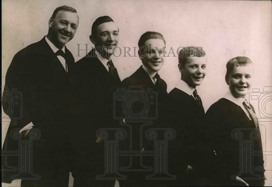 1923 Press Photo Secretary of the Navy Josephus Daniels with His Sons - Historic Images