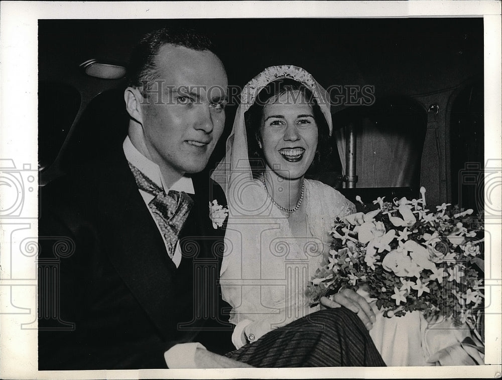 1941 Press Photo Miss Edith Roosevelt Andre Williams Jr. Wedding - nea53005 - Historic Images