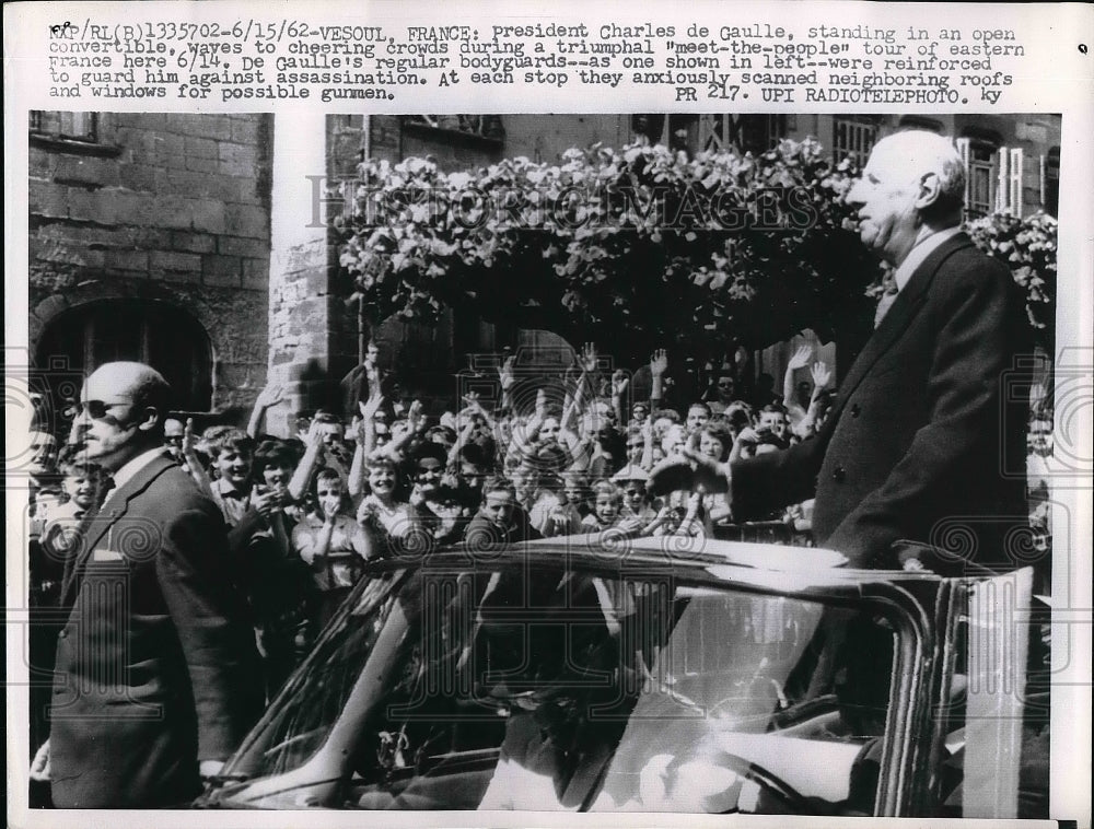 1962 President Charles De Gaulle France  - Historic Images