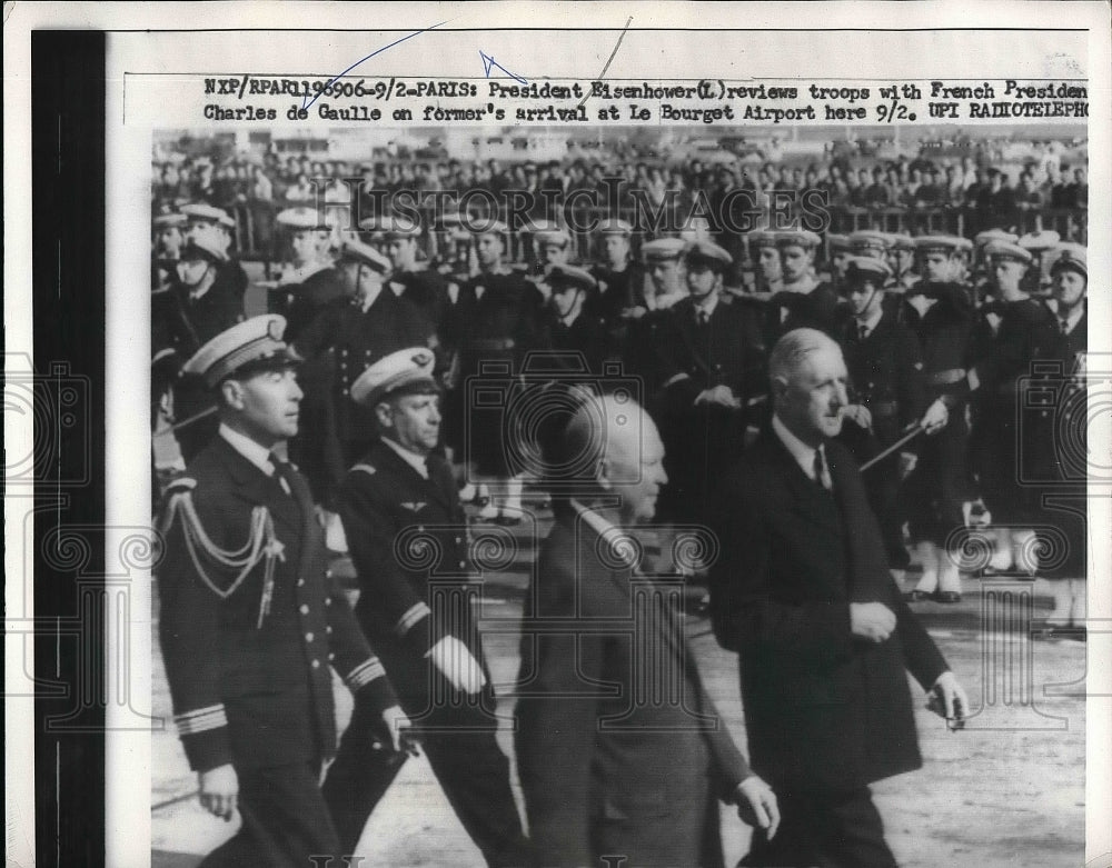 1959 President Eisenhower French Pres Charles De Guelle  - Historic Images