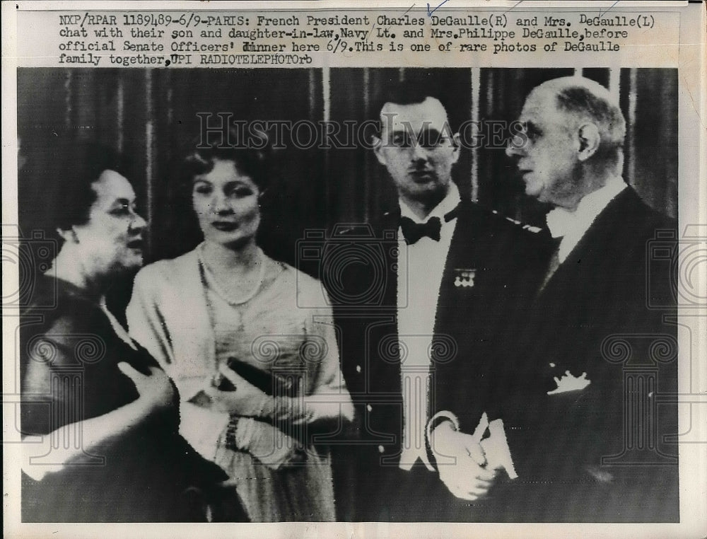 1959 French President Charles Degaulle  - Historic Images