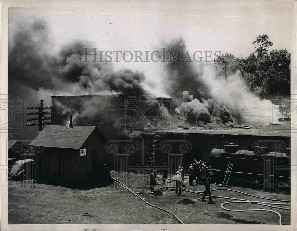1949 National Solvent Corporation on Fire  - Historic Images