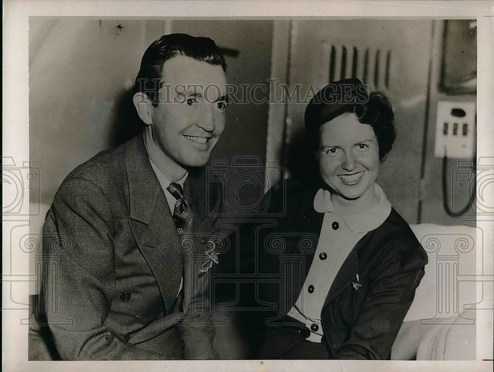 1937 Secretly Married Ruth Mabel Phelan &amp; Stewart Faukner - Historic Images