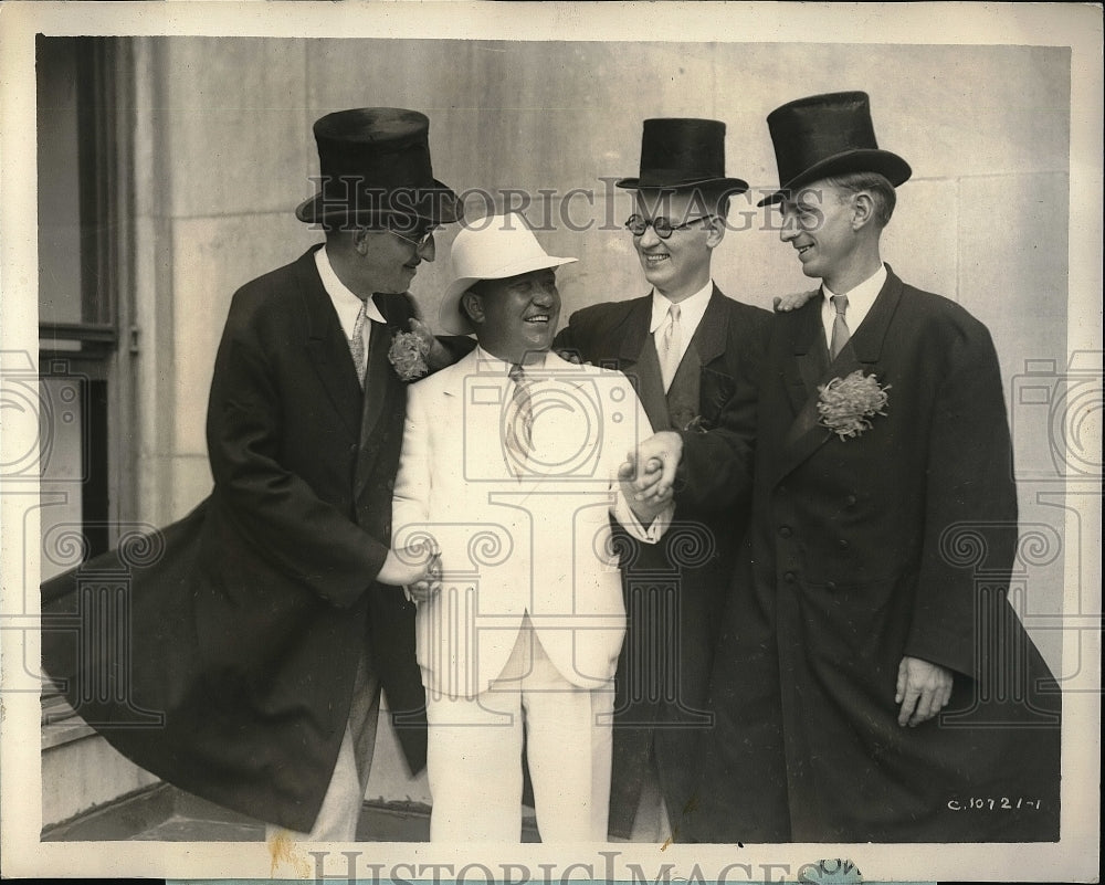 1931 3 Doctors Are Wearing Spinach Boutonieres  - Historic Images