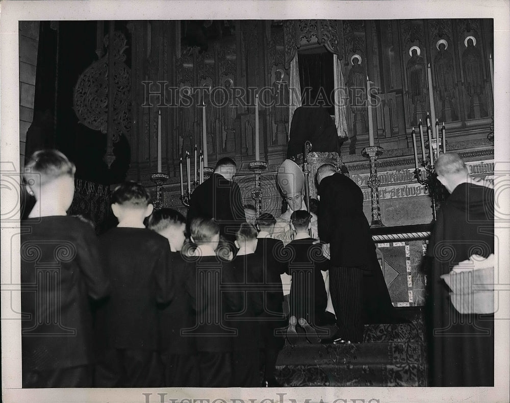 1939 Bishop Stephen Donahue Confirmation Ceremony  - Historic Images