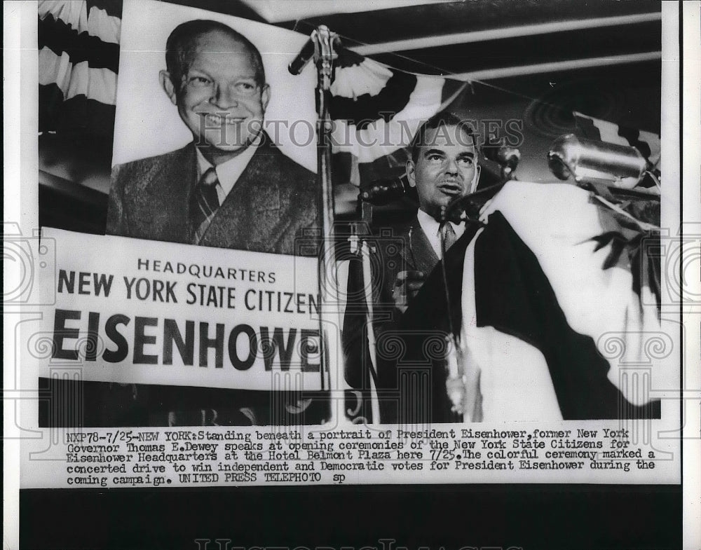 1956 Former New York Governor Thomas Dewey  - Historic Images