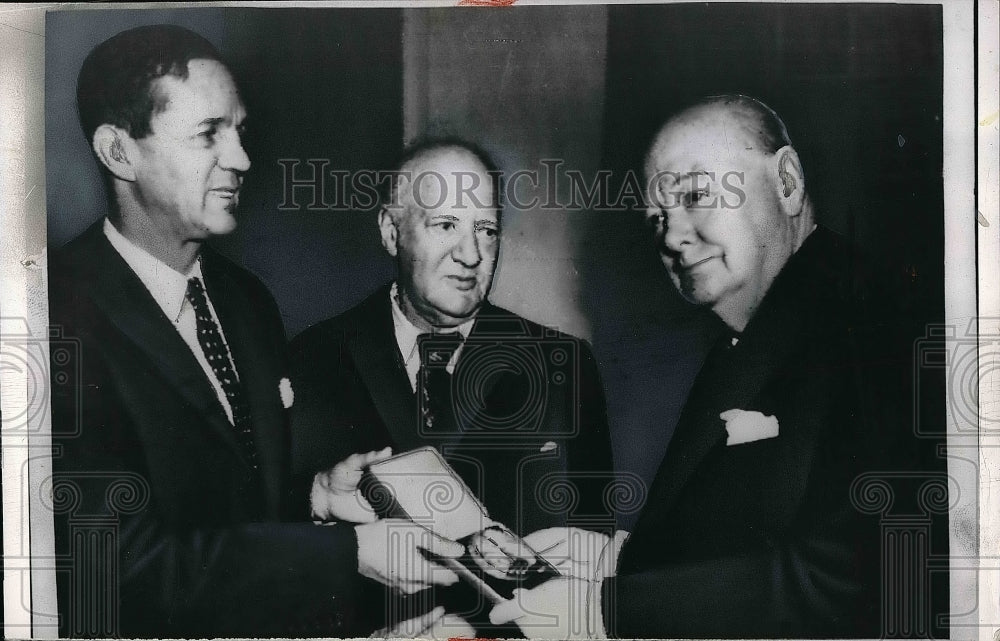1956 Philadelphia Mayor Joseph Clark &amp; Sir Winston Churchill - Historic Images
