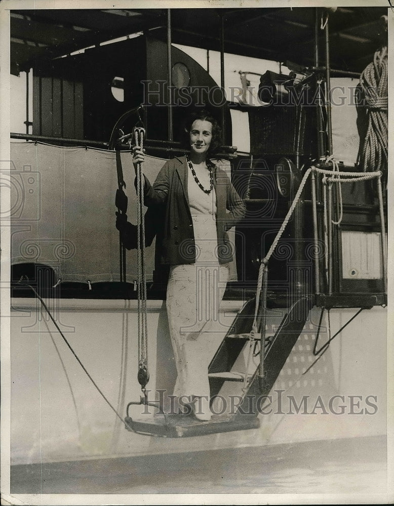 1932 Press Photo Mrs Margaret Payne Of San Francisco Vacations In Miami Beach - Historic Images