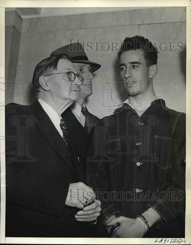 1937 Press Photo Nelson Boyer &amp; Coroner Frank Nance - Historic Images