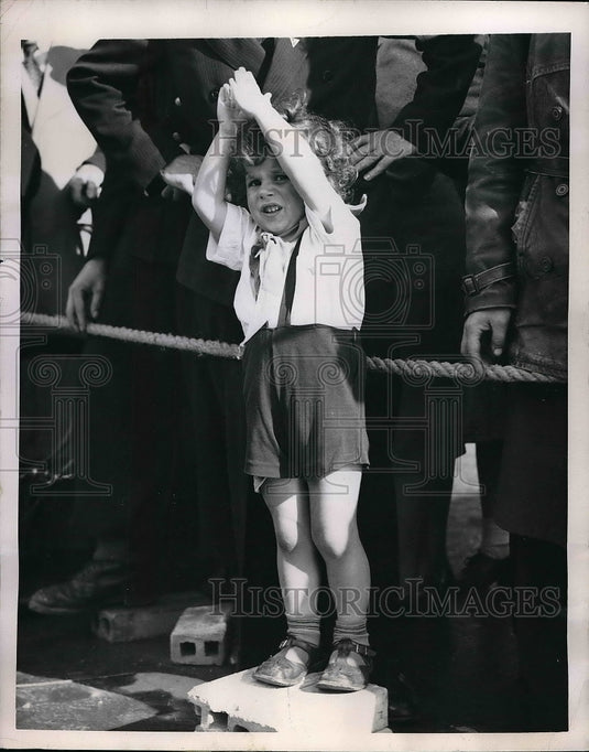 1950 Klaus Dorsch Watching Parade in Berlin  - Historic Images