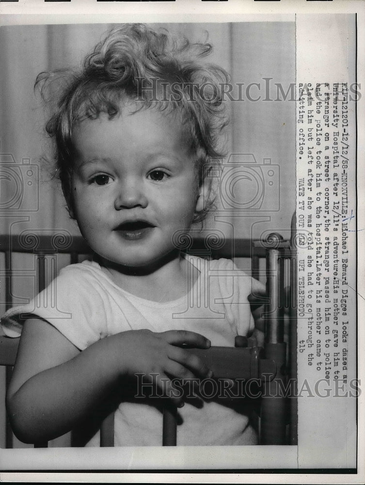 1958 Michael Edward Diggs In Hospital After Being Given Up By Mother - Historic Images