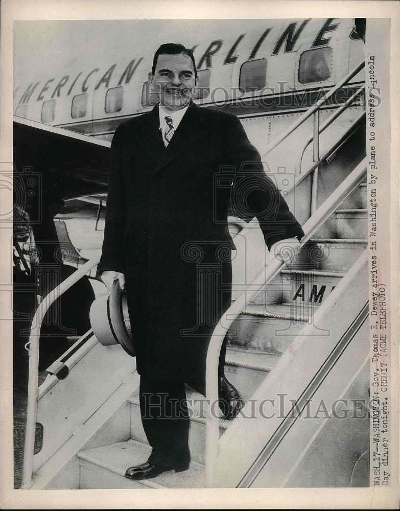 1948 Governor of NY Thomas Dewey  - Historic Images