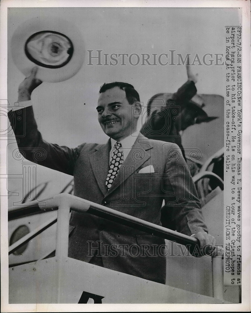 1951 Governor of NY Thomas Dewey  - Historic Images