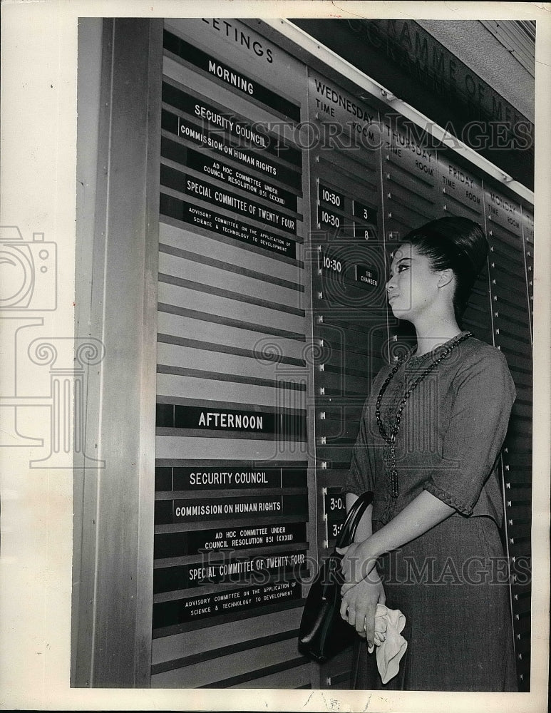 1964 Belinda Dixon Works at United Nations in NY  - Historic Images