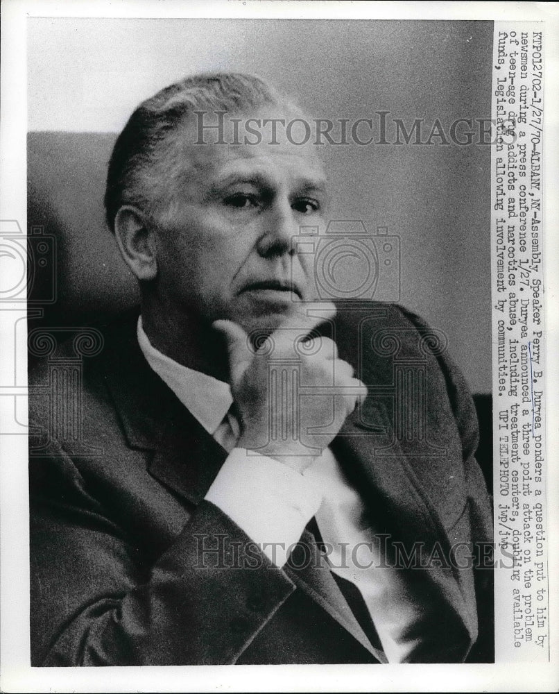 1970 Assembly Speaker Perry B Duryes  - Historic Images
