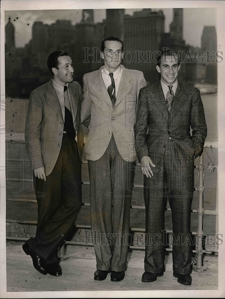 1938 German Davis Cup Players Goepfert, von Metaxa, and Henkel - Historic Images
