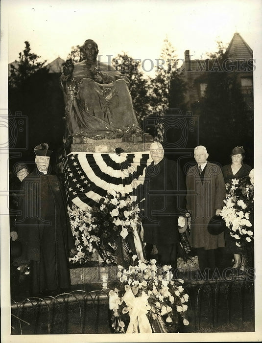1933 Press Photo Catholic clergy and laymen gather in memory of Cardinal Gibbons - Historic Images