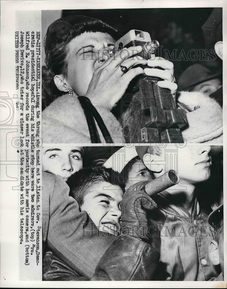 1952 Supporters Gather To Listen to Governor Stevenson  - Historic Images