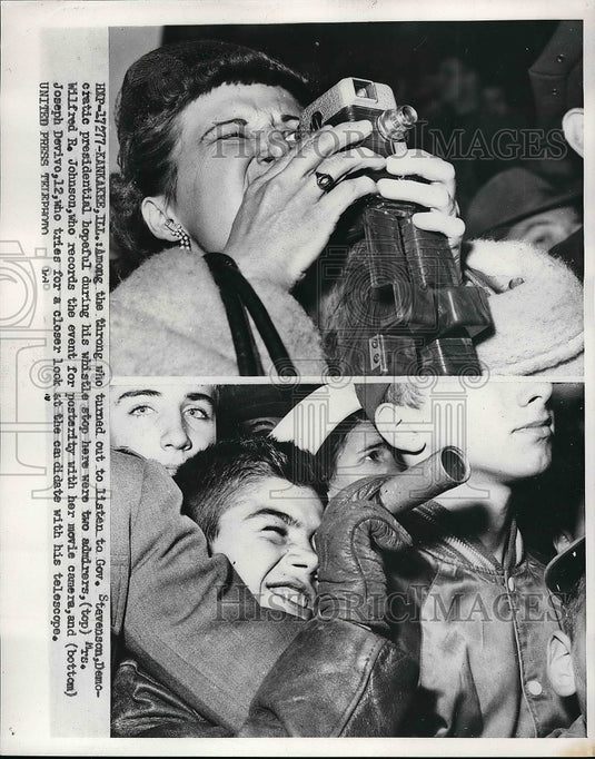 1952 Supporters Gather To Listen to Governor Stevenson  - Historic Images