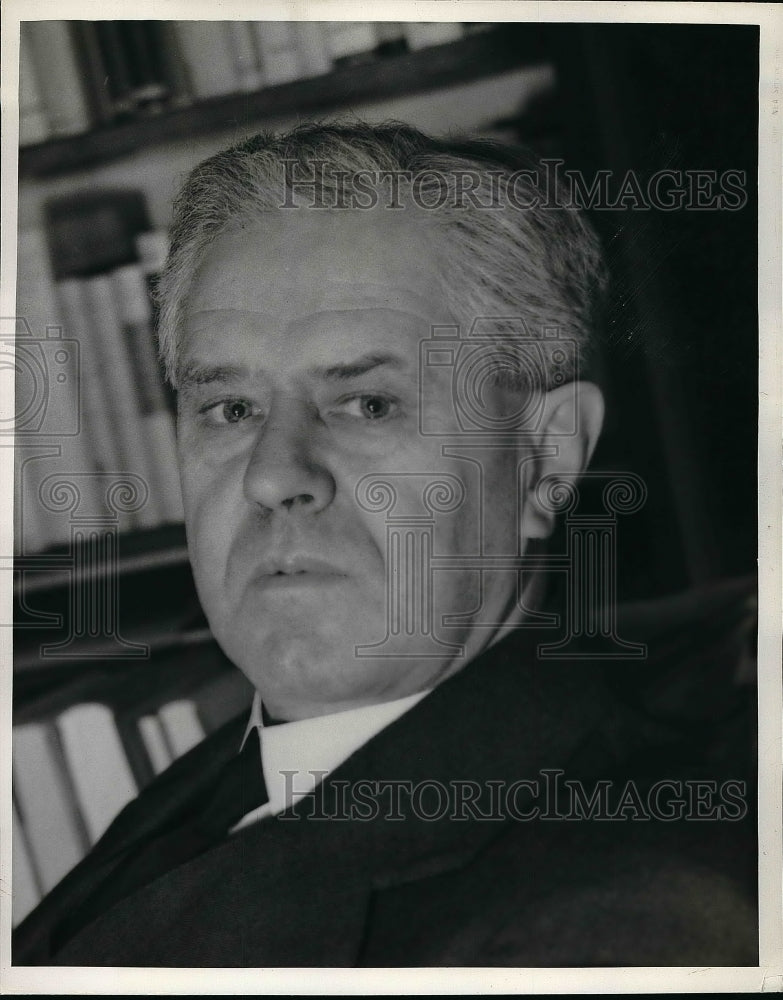 Columnist Dr. William E. Gilroy Sitting In Study  - Historic Images