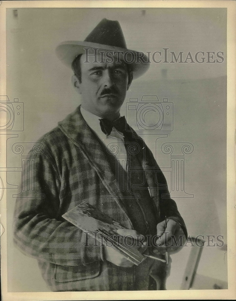 1929 Gene Shambour, Left Handed Artist, Former Glacier Park Guide - Historic Images