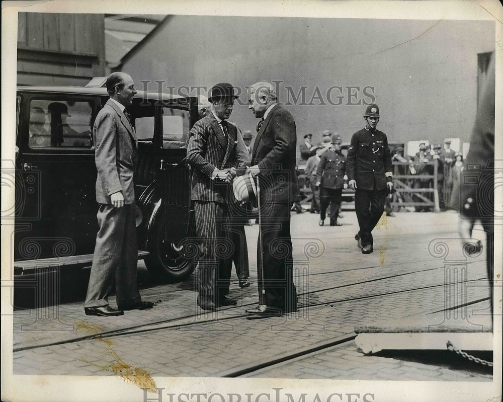 1931 Press Photo The Prince Of Wales Arriving In Southampton To Visit Empress - Historic Images