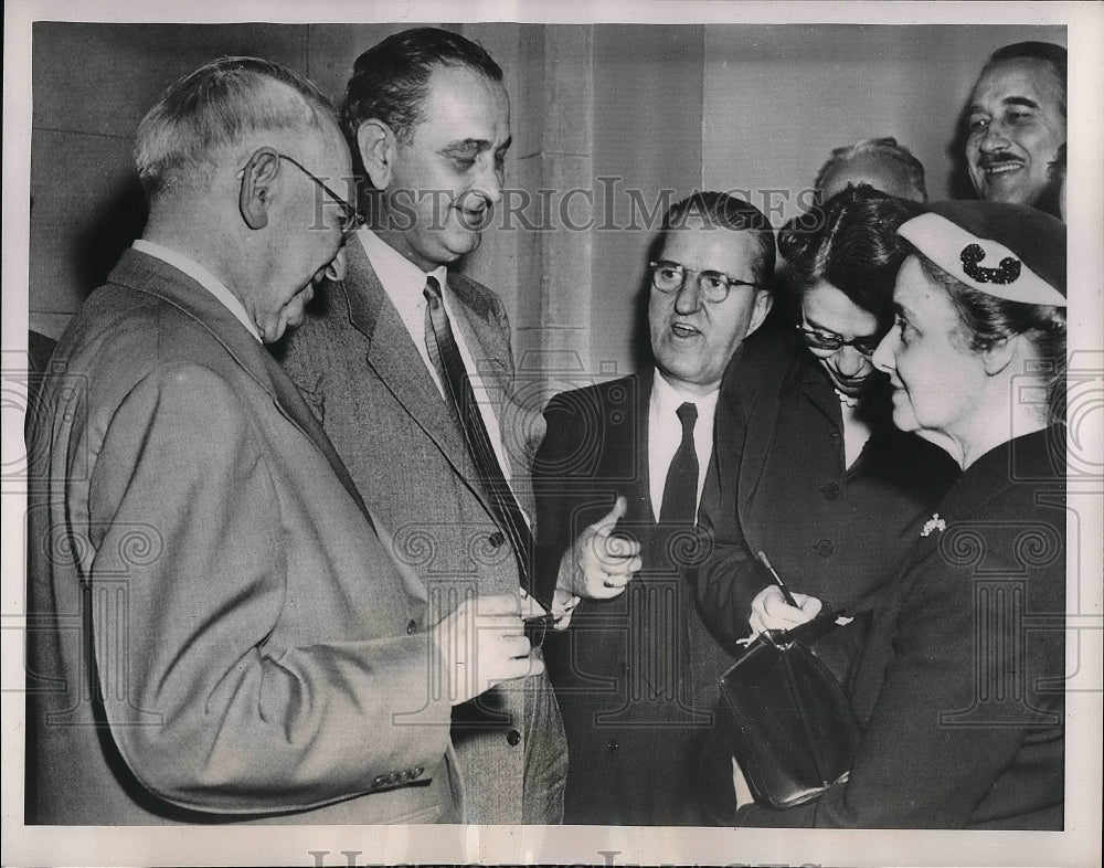 1954 Senator Walter George &amp; Senator Lyndon Johnson At Conference - Historic Images