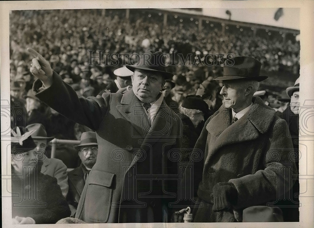 1938 Press Photo Mayor S.Davis &amp; Charles Francis Former Secretary Of Navy - Historic Images