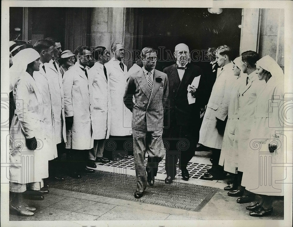 1934 Prince of Wales leaving the institute for the blind  - Historic Images