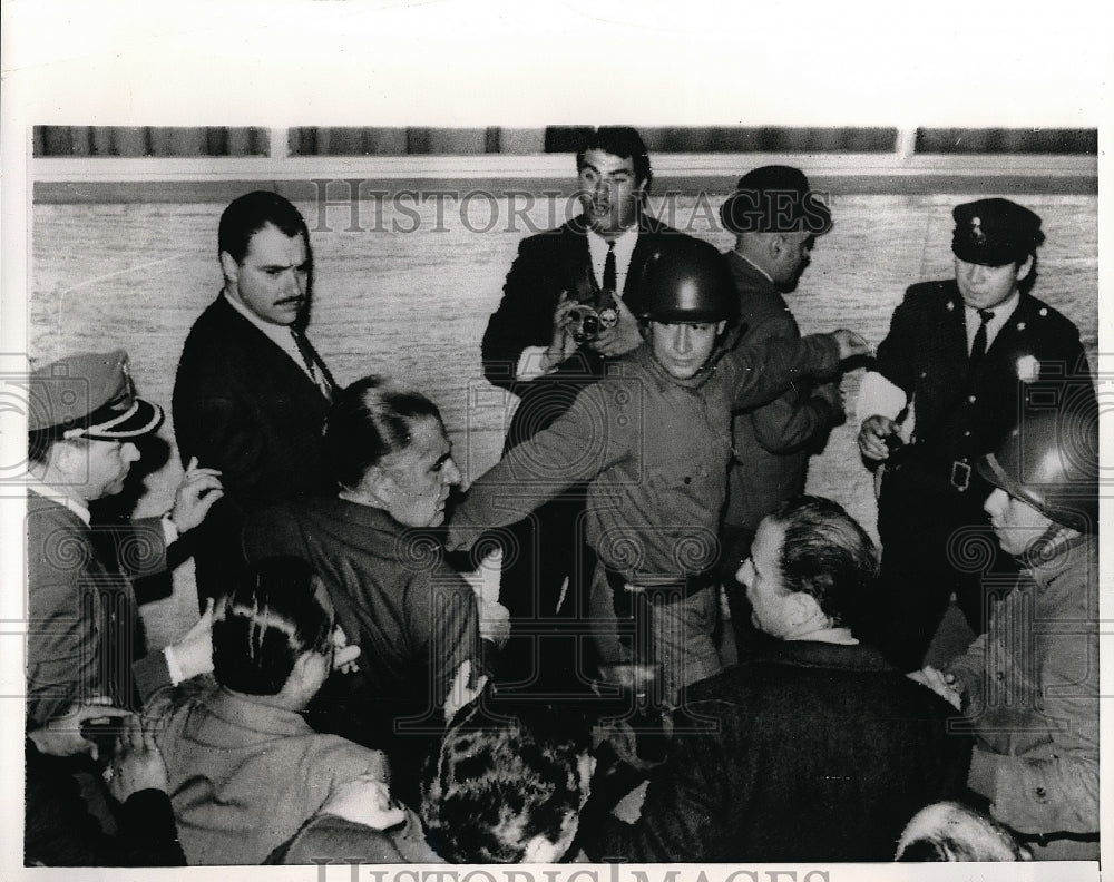 1964 Peruvian President Fernando Terry Taken into Custody - Historic Images