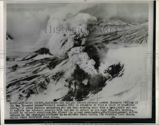1953 Search Parties Comb Alaska's Valley Of The Ten Thousand Smokes - Historic Images