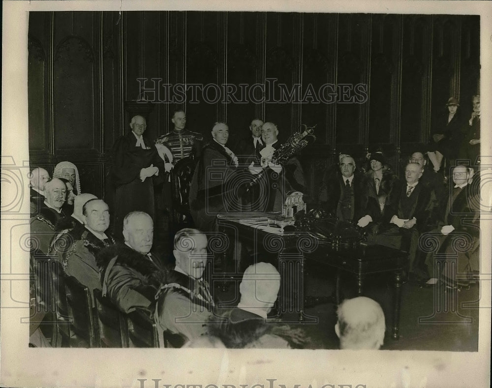 1928 Press Photo Sir Kynaston Studd Assumes Position As London Mayor - Historic Images