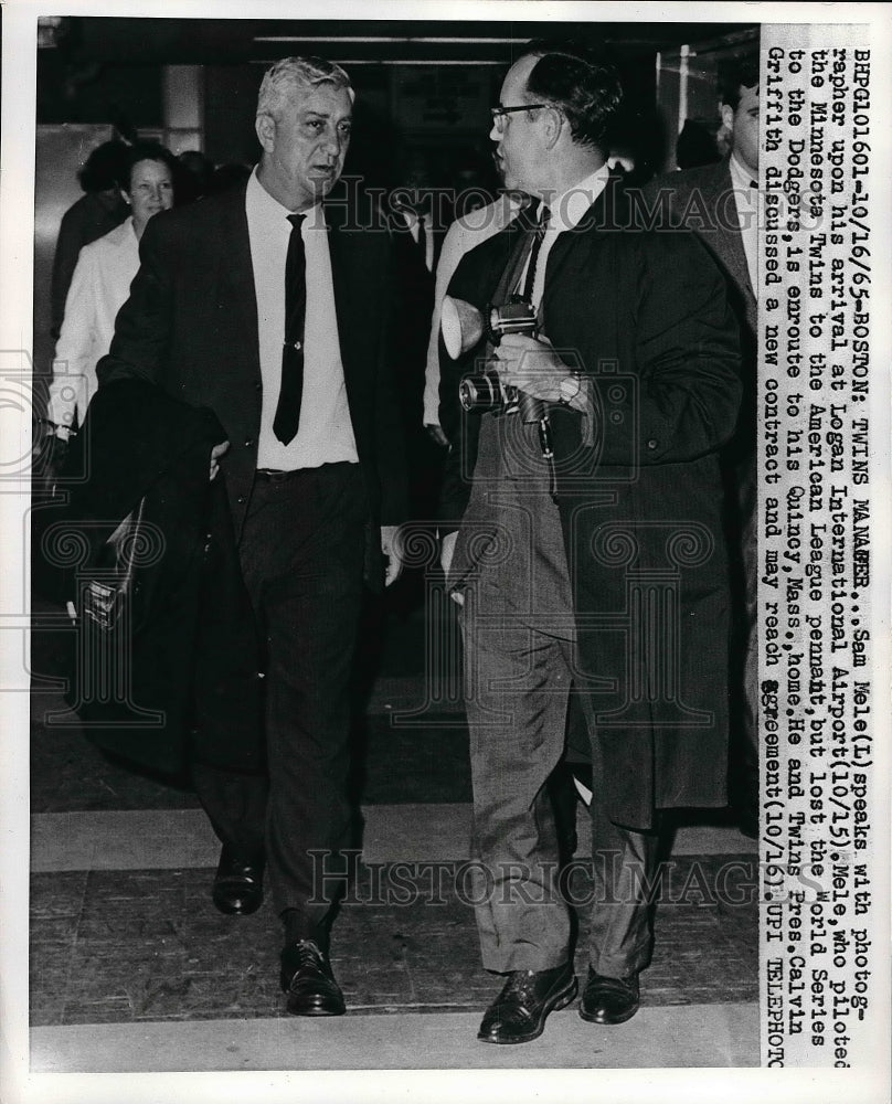 1965 Press Photo Minnesota Twins Sam Mele - nea54051 - Historic Images
