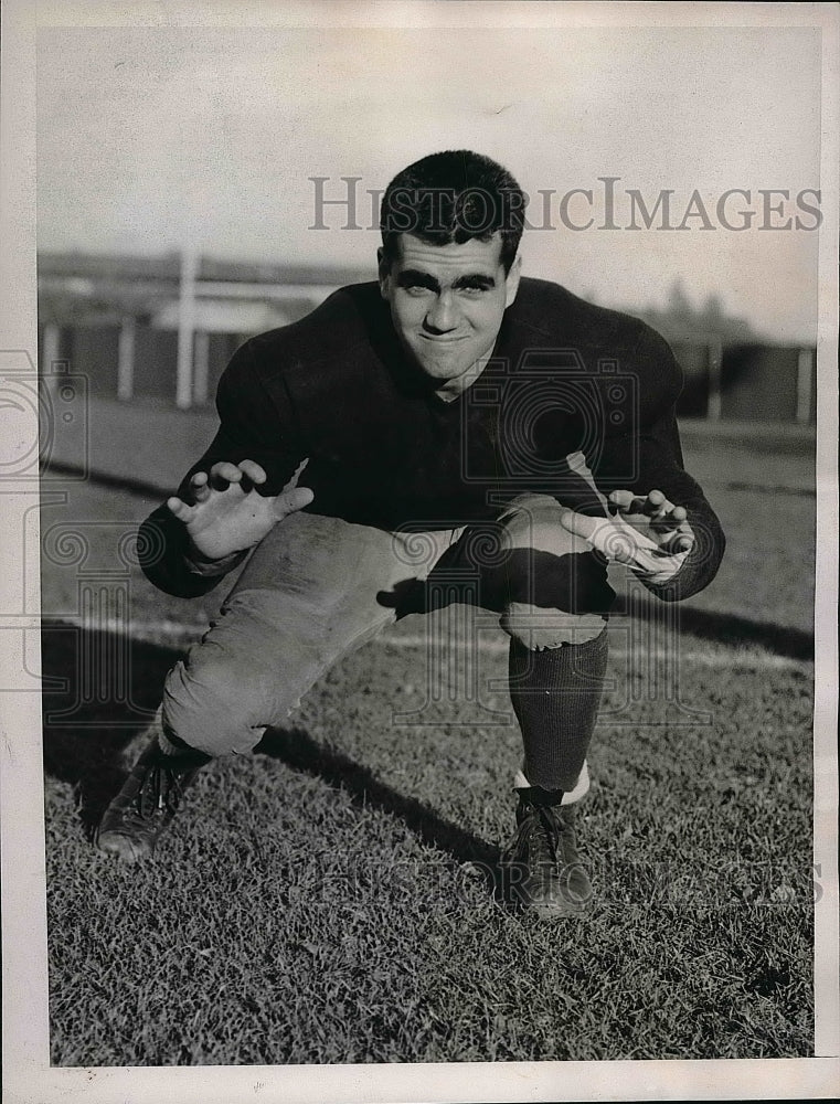1936 Press Photo Yale University tackle Jack Wright - nea54091 - Historic Images