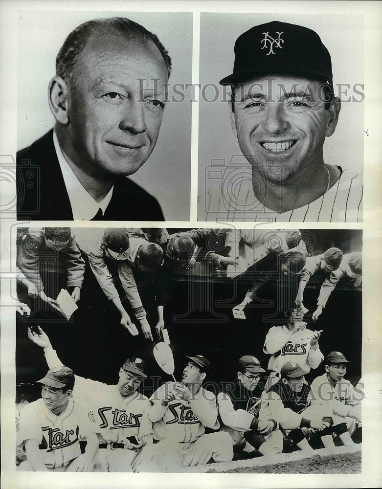 1967 broadcaster Red Barber, player Dick Stuart, Japanese All Stars - Historic Images