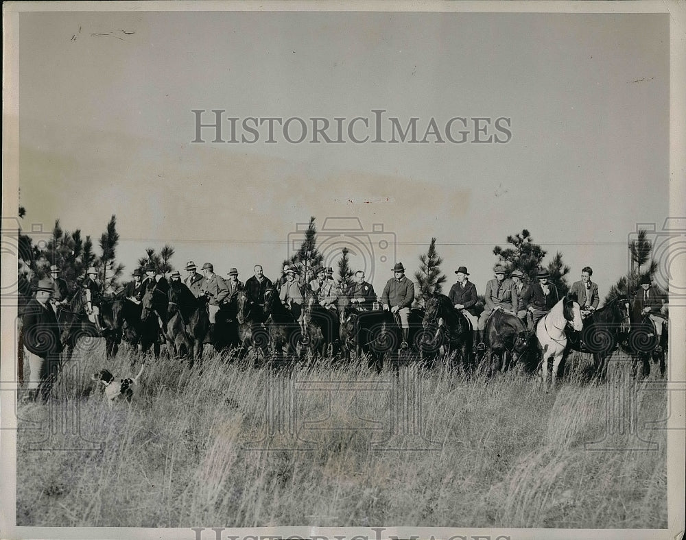 1938 Press Photo Pointers Club Trails Event At Pinehurst - nea54393 - Historic Images