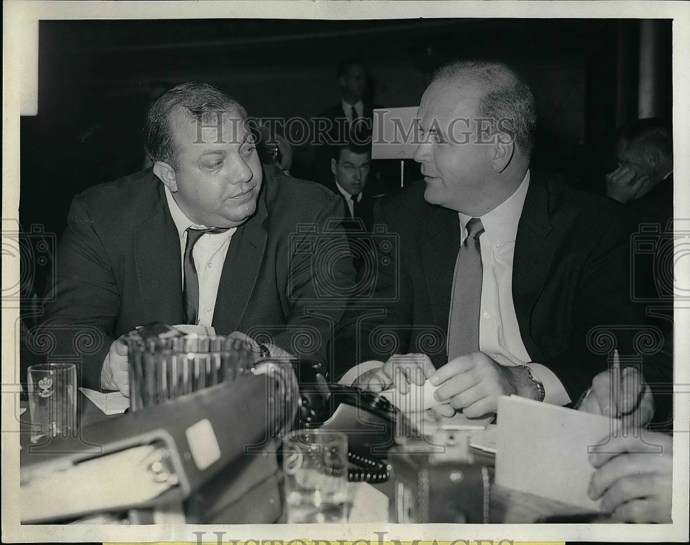 1961 Abe Gibson and Bill McPeak at football draft  - Historic Images