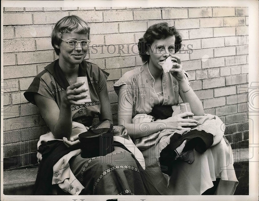 1961 Alice McAuley & Mrs Sam Grimes Indians Game  - Historic Images