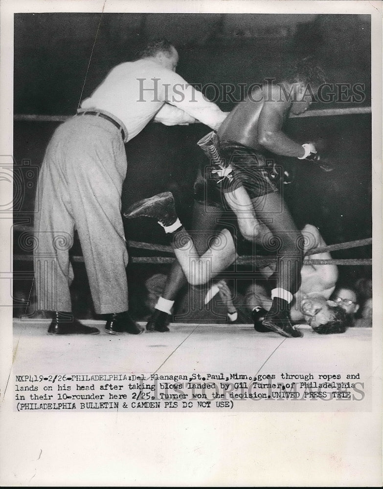 1952 Press Photo Del Flanagan and Gil Turner boxers - nea54785-Historic Images