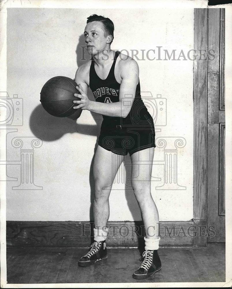1940 Wimer Adams Forward Duquesne University Basketball Player - Historic Images