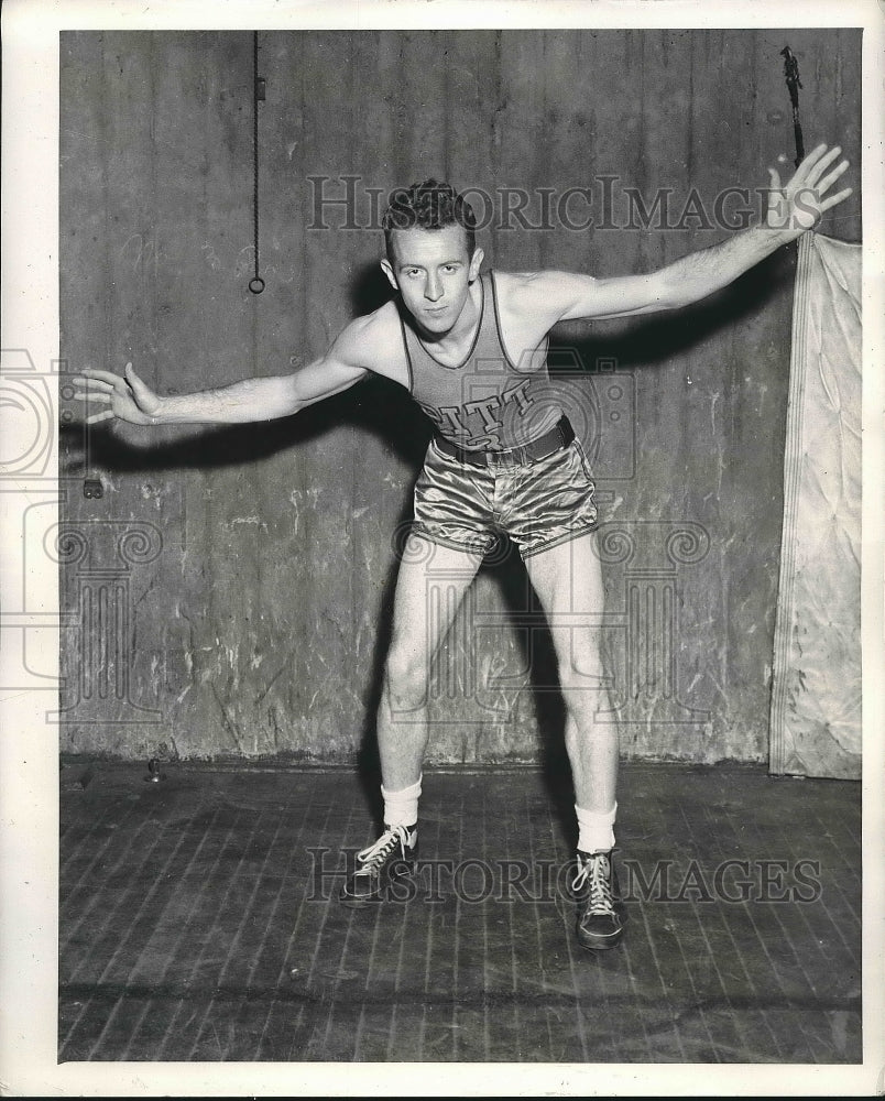 1940 Pittsburgh University Basketball Center Mel Port  - Historic Images
