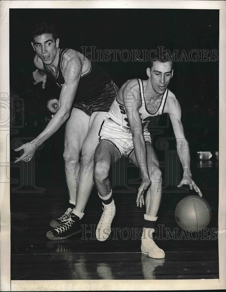 1948 College basketball players Mac Otten and J.C. Wilcutt - Historic Images