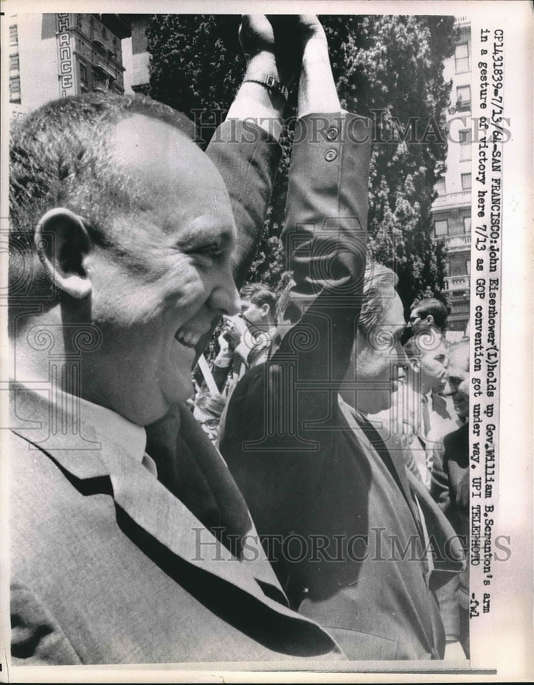 1964 John Eisenhower & Gov. William Scranton at GOP convention - Historic Images