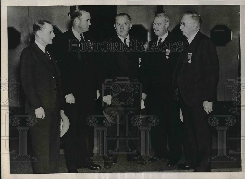 1937 Jack Jenkins, Capt. W.P. Haley, E. Raymond Cato, J.J. Marsh - Historic Images